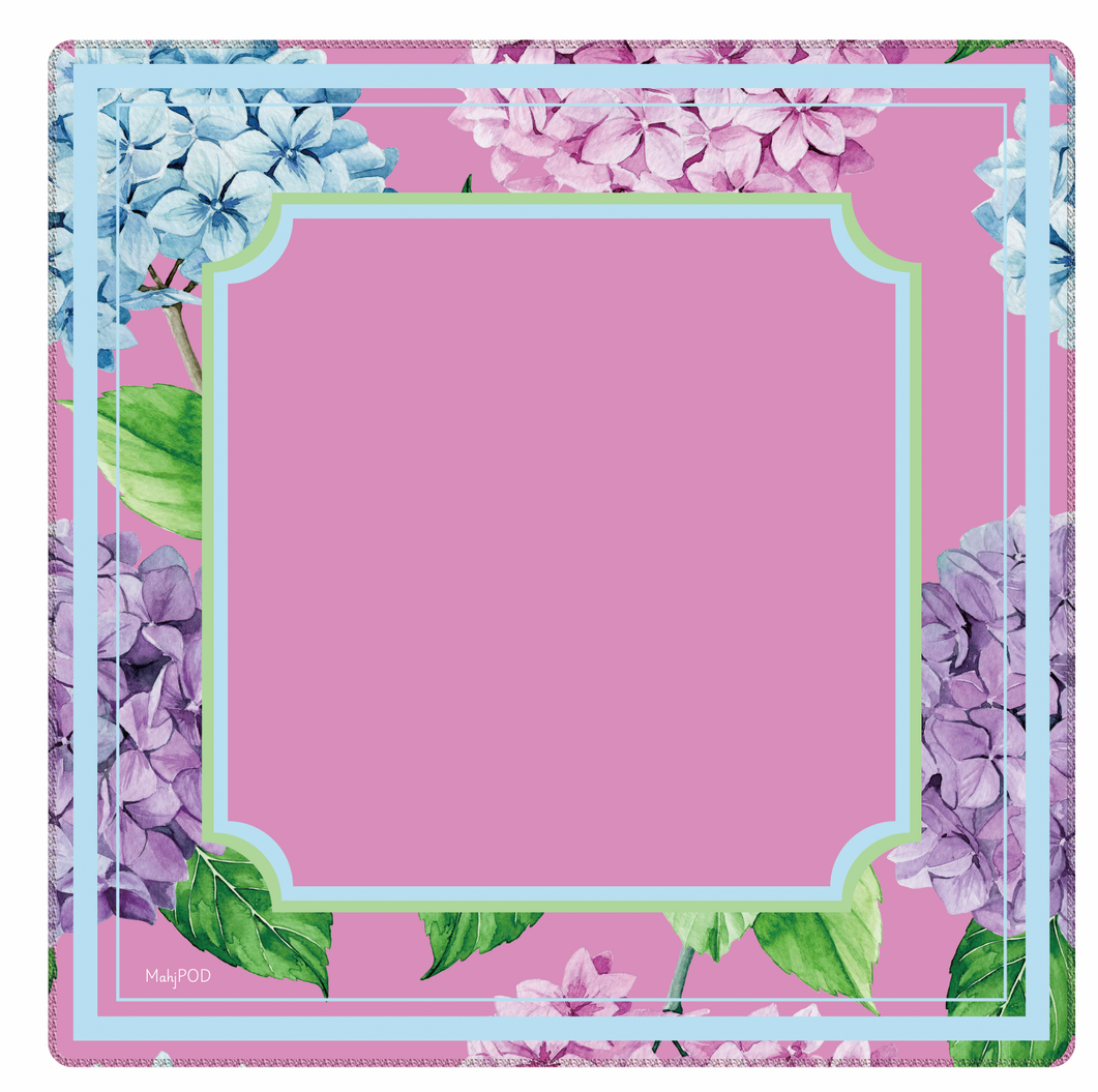 Mahjong Mat - Hydrangea Heaven