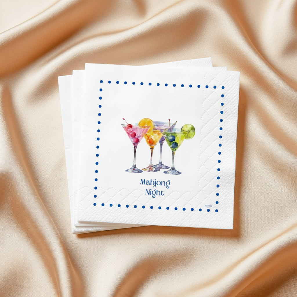 Cocktail Napkins - Mahjong Night