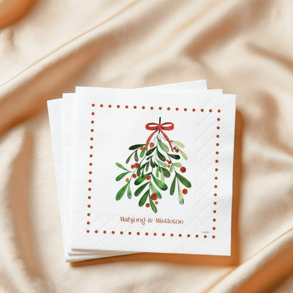 Cocktail Napkins - Mahjong and Mistletoe