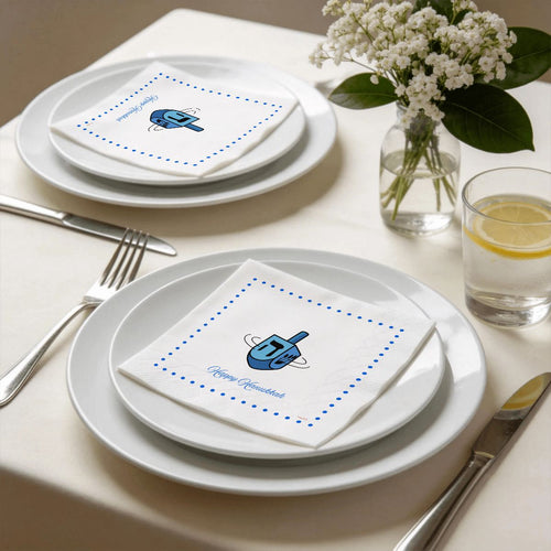 Cocktail Napkins - Happy Hanukkah - Dreidel