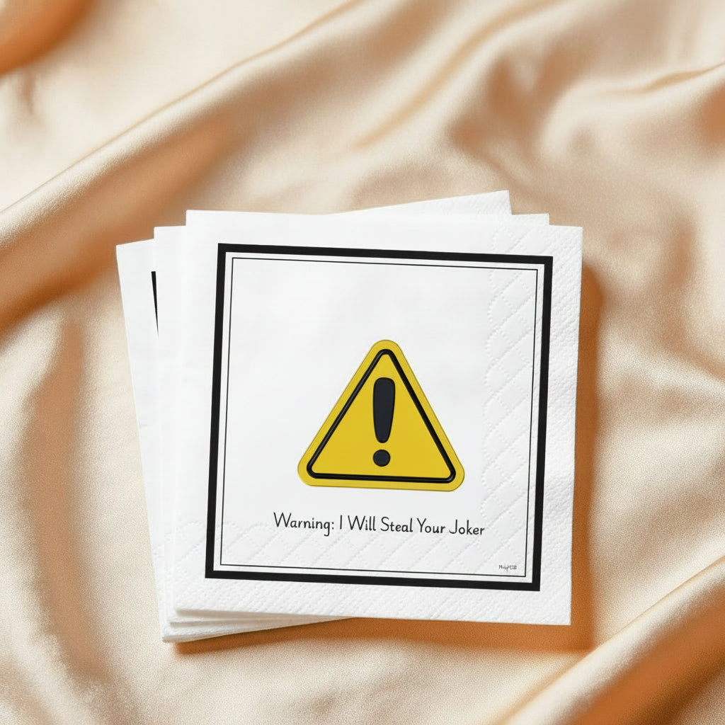 Cocktail Napkins - Warning : I Will Steal Your Joker