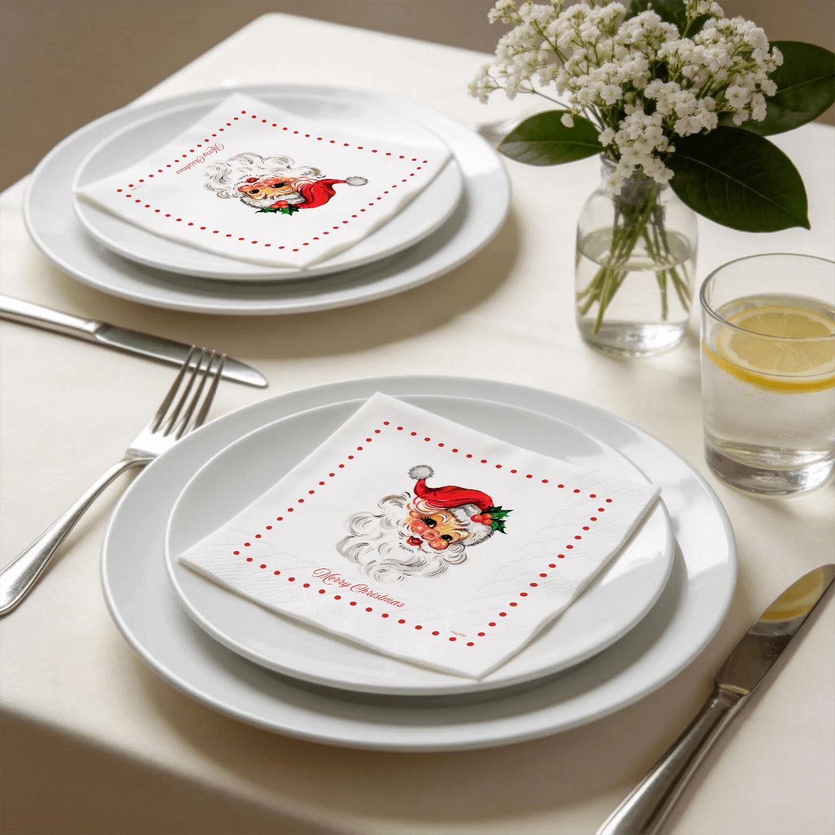 Cocktail Napkins - Merry Christmas from Santa